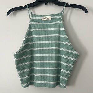 Stripped green crop top